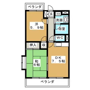 ペパー ミント ビレッジ【4階】の間取り