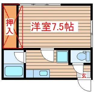 ホワイトキャッスル台原II【1階】の間取り