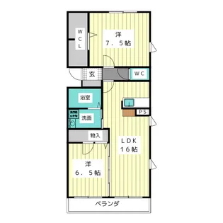 シャーメゾン イノ【1階】の間取り