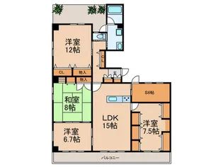 グレース川口【1階】の間取り