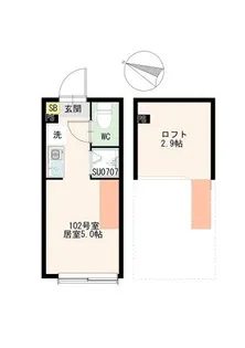 パレス初台【1階】の間取り