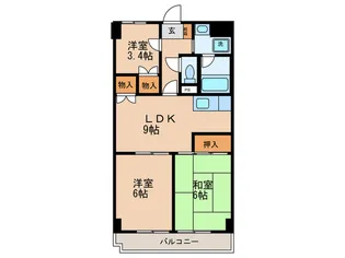 大須賀レジデンス【8階】の間取り