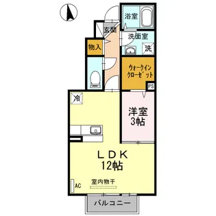 モアリエIII号館【1階】の間取り