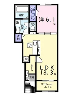ソル・レヴェンテ【1階】の間取り