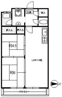 ファミール愛宕【4階】の間取り