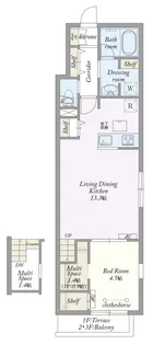 My Style vintage 大和南林間【1階】の間取り