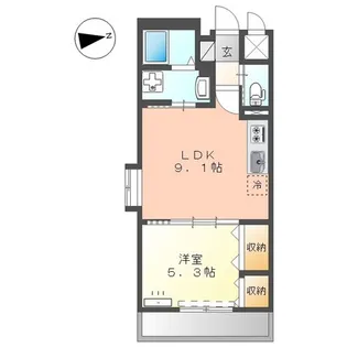 モリオンパレス【5階】の間取り