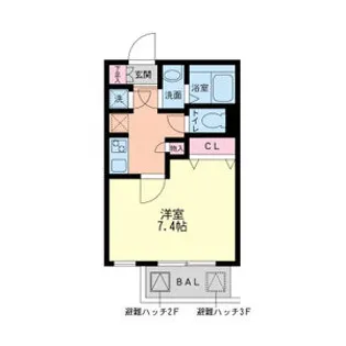レジディア甲東園【1階】の間取り