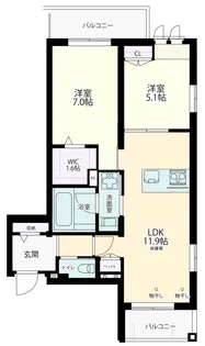 Eastsedona【2階】の間取り