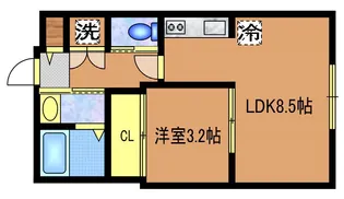 アークス三鷹【1階】の間取り