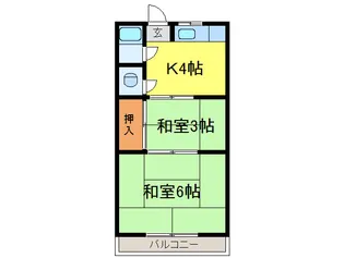 さかえ荘【2階】の間取り