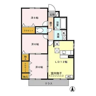 ブランシェコートL II【1階】の間取り