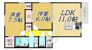 チェリーブロッサム【2階】の間取り
