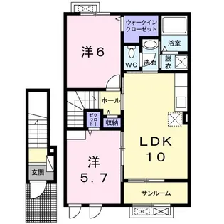クラール リヒト【2階】の間取り