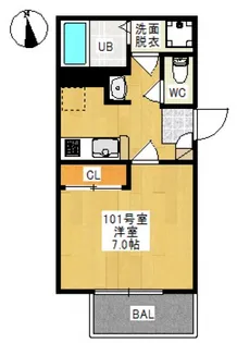 REGALEST 大元【1階】の間取り