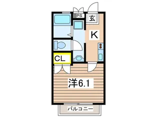ウッドヒル坂本【1階】の間取り