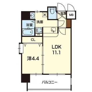 ヒーローマンション九品寺【3階】の間取り
