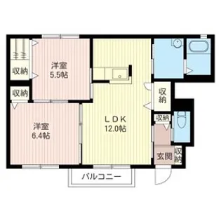 ヴィータ・ヴァロール【1階】の間取り