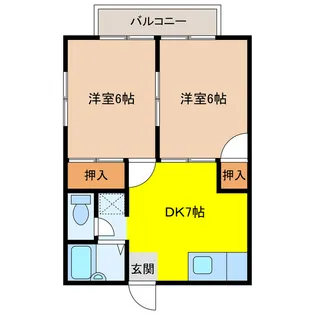 ハニーハイツ【1階】の間取り