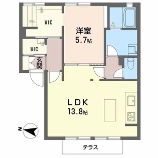 グリーンハイツ【1階】の間取り
