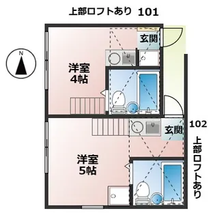 リビングひばりヶ丘【1階】の間取り