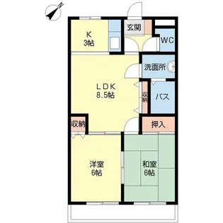 パークサイドちはら台【2階】の間取り