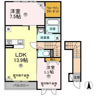 ルーデンス【2階】の間取り