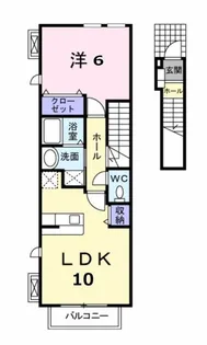 ヴォロンティエA棟【2階】の間取り