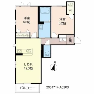 シャーメゾン・アムール【2階】の間取り