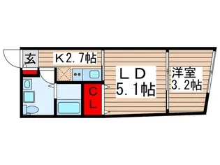 VAUhouse六実【2階】の間取り
