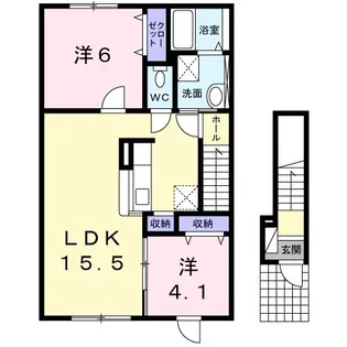 サウザンドファイン大町I【2階】の間取り