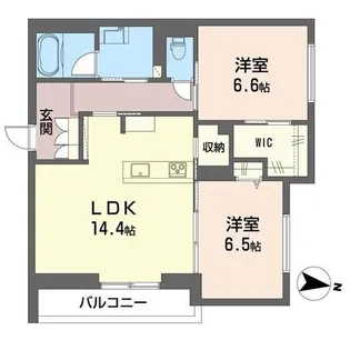 サウスパレス【1階】の間取り
