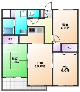 ROOT久米川【3階】の間取り