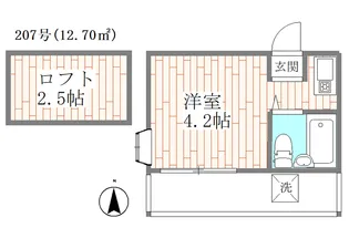 ソレイユ武蔵小金井【2階】の間取り