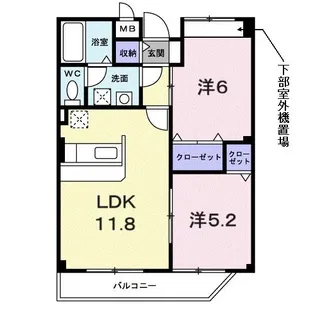 メゾンサンセール【1階】の間取り