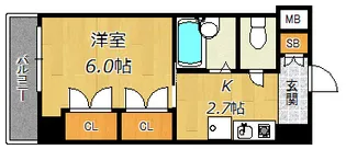 ヴィヴァーチェ【5階】の間取り