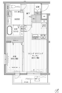 クラルテラセ新宿富久【4階】の間取り