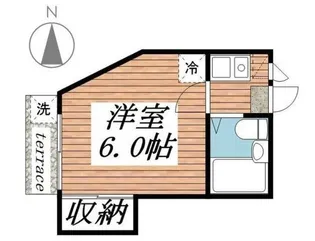 ウッド成城【1階】の間取り