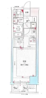 ●エグゼ難波東【11階】の間取り