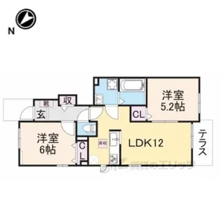 プラシードJ.【1階】の間取り