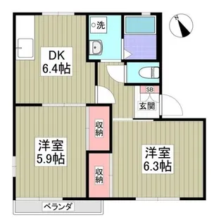 リブレス朝霞A【2階】の間取り
