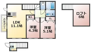 黒松亭II【2階】の間取り