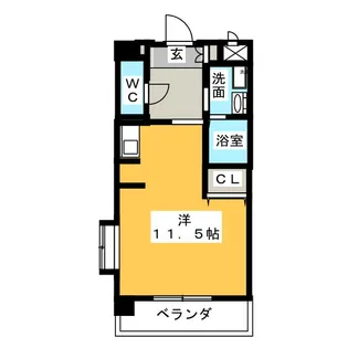 ブロンメゾン平和【3階】の間取り