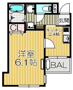 Ruisseau武庫川【2階】の間取り