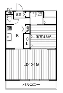 ベルフラワー嵐山【4階】の間取り