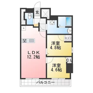 Alivis篠崎【4階】の間取り