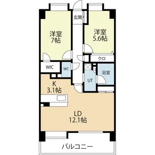 アプリークス百道浜【5階】の間取り