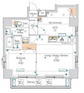 HY s田端IIwest【6階】の間取り
