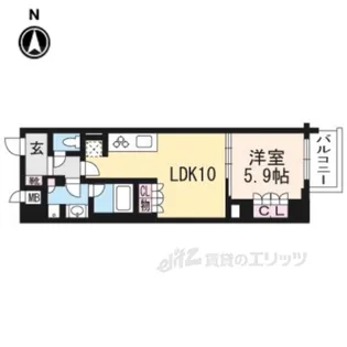 リーガル京都二条城前【2階】の間取り