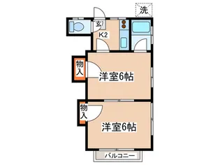 ハリカエコーポ【2階】の間取り
